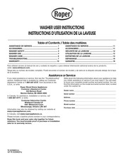 Amana RTW4440VQ1 User Instructions