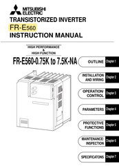 Mitsubishi Electric FR-E560-0.75K-NA Instruction Manual