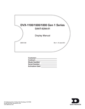 Daktronics DVX-1500 Series Display Manual