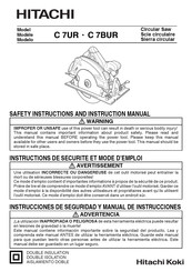 Hitachi C 7BUR Safety Instructions And Instruction Manual
