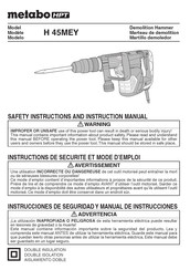 Metabo HPT H 45MEY Safety Instructions And Instruction Manual