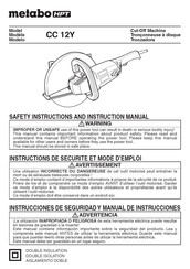 Metabo HPT CC 12Y Safety Instructions And Instruction Manual