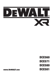 DeWalt DCE560D1 Original Instructions Manual