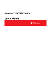 Texas Instruments TPS40322EVM-679 User Manual