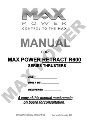 MAX power RETRACT R600 Series Manual