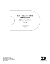 Daktronics DVX-18X1-15MN-HHHxWWW Display Manual