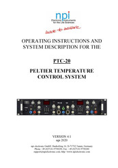 NPI PTC-20 Operating Instructions And System Description