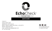 GHP Group EchoCheck 52691 Quick Manual
