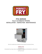 PERFECT FRY COMPANY PFA SERIES Installation-Inspection-Maintenance