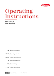 Fronius TTG 220 P M Operating Instructions Manual