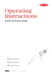 Fronius Robacta Twin Compact Operating Instructions Manual