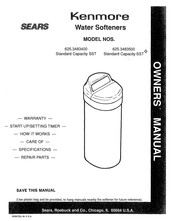 Sears Kenmore 625.3483400 Owner's Manual