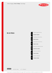 Fronius RI IO PRO/i Operating Instructions Manual