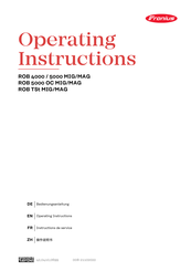 Fronius ROB 4000 MIG/MAG Operating Instructions Manual