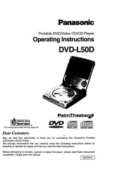 Panasonic PalmTheater DVD-L50D Operating Instructions Manual