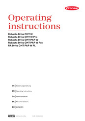 Fronius Robacta Drive CMT W Pro Operating Instructions Manual