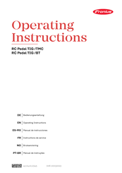 Fronius RC Pedal TIG /BT Operating Instructions Manual
