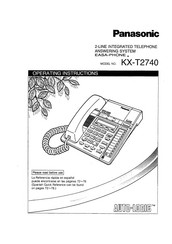 Panasonic KX-T2740 - Easa-phone Integrated Telephone Mini-Cassette Answering System Operating Instructions Manual