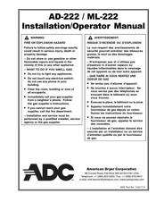 ADC ML-222 Operator's Manual