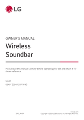 LG SPT4-W Owner's Manual