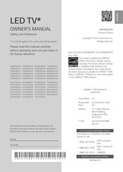 LG 65UT8000AUA Owner's Manual