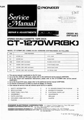 Pioneer CT-1270WRBK Service Manual