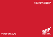 Honda CBR650RA Owner's Manual
