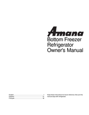 Amana BX22S5W-P1196701WW Owner's Manual
