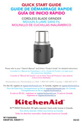 KitchenAid KBGR100 Quick Start Manual
