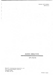 Panasonic VP-7721A Manual