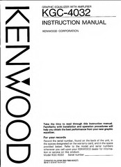 Kenwood KGC-4032 Instruction Manual