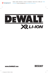 DeWalt DCS387M2 Original Instructions Manual