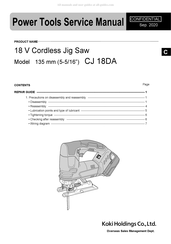 Koki Holdings CJ 18DA Service Manual