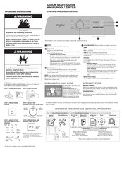 Whirlpool YWED5050LW Quick Start Manual