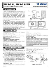 Visonic Code-Secure MCT-231 Installation Instructions
