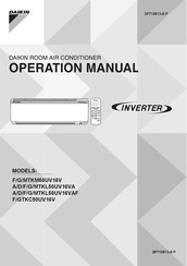 Daikin ATKL50UV16VAF Operation Manual