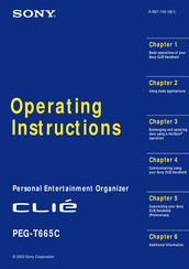 Sony clie PEG-T655C Operating Instructions Manual