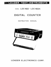 Leader LDC-822A Instruction Manual