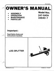 MTD 247-640A Owner's Manual