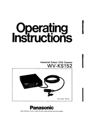 Panasonic WV-KS152 Operating Instructions Manual