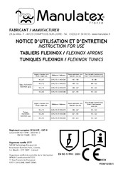Manulatex France FLEXINOX 0XFL170.37.055X080 Instructions For Use Manual