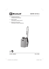 EINHELL GE-WS 18/150 Li Operating Instructions Manual