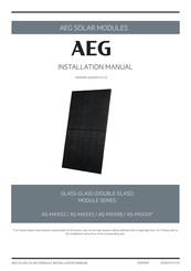 AEG GLASS-GLASS AS Series Installation Manual