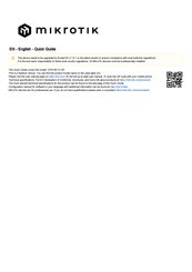 MikroTik CRS106-1C-5S Quick Manual