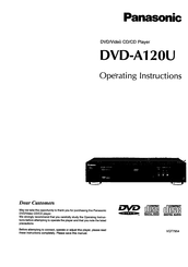 Panasonic DVDA120U - DIG. VIDEO DISCPLAYE Operating Instructions Manual