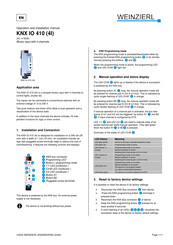 Weinzierl KNX IO 410 (4I) Operation And Installation Manual