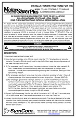 SymCom Motor Saver Plus 777-LR-P Installation Instructions Manual