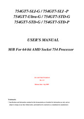 JETWAY 754GT7-STD-P User Manual