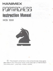 Hanimex PORTACHESS HCG 1550 Instruction Manual