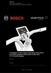 Bosch ZEMO ZE FS P12 Translation Of The Original Operating Instructions